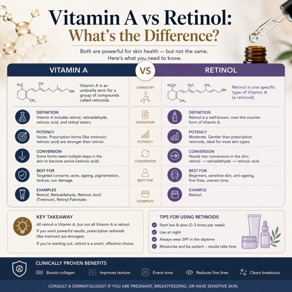 Vitamin A vs Retinol: What's the Difference?